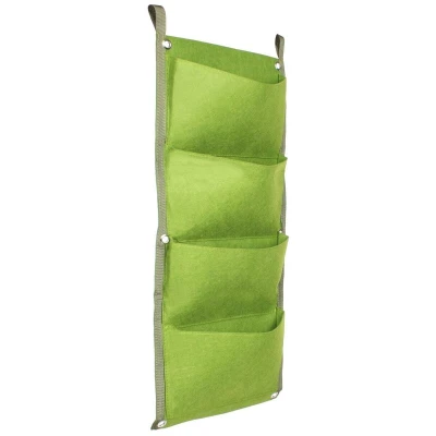 Merco Vertical Grow Bag 4 textilní květináče na zeď zelená Merco Vertical Grow Bag 4 textilní květináče na zeď zelená