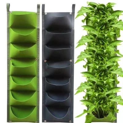 Merco Vertical Grow Bag 7 textilní květináče na zeď černá