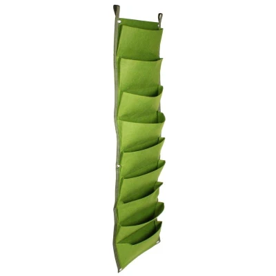 Merco Vertical Grow Bag 9 textilní květináče na zeď zelená Merco Vertical Grow Bag 9 textilní květináče na zeď zelená