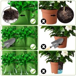 Merco Wall Grow Bag 18 textilní květináče na zeď zelená