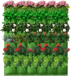 Merco Wall Grow Bag 18 textilní květináče na zeď zelená