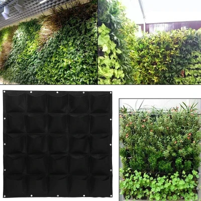 Merco Wall Grow Bag 36 textilní květináče na zeď zelená