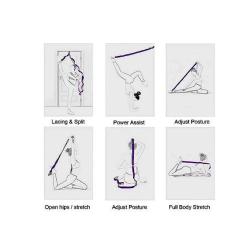 Merco Yoga 8 Cell strečinkový popruh černá-růžová