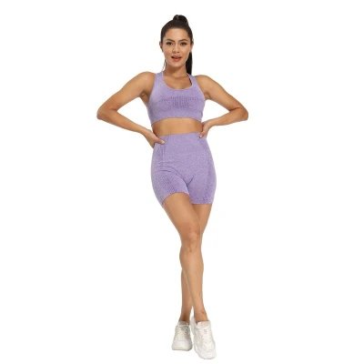 Merco Yoga Rate podprsenka na cvičení fialová