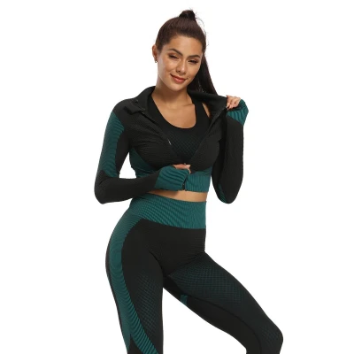 Merco Yoga Sense fitness set dámský zelená tm.