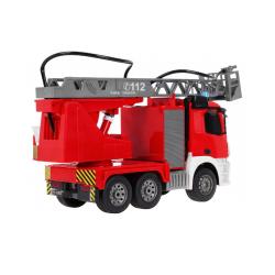 DOUBLE E RC hasičský truck Merecedes-Benz Antos s funkční stříkačkou a žebříkem 1:20