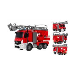 DOUBLE E RC hasičský truck Merecedes-Benz Antos s funkční stříkačkou a žebříkem 1:20