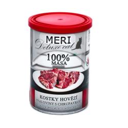 MERI Deluxe Cat kostky hovězí svaloviny s chrupavkou, konzerva 400 g MERI Deluxe Cat kostky hovězí svaloviny s chrupavkou, konzerva 400 g