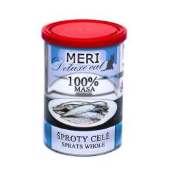 MERI Deluxe Cat šproty celé, konzervy 400 g MERI Deluxe Cat šproty celé, konzervy 400 g