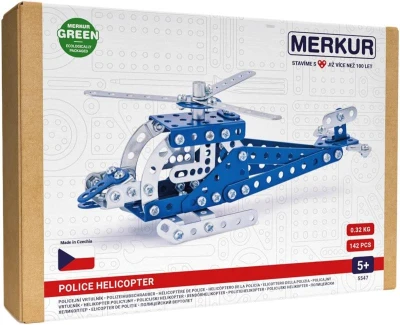 Merkur 054 Policejní vrtulník 142 dílků KOVOVÁ (stavebnice)