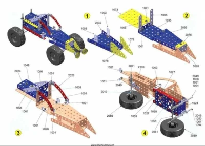 Merkur 1.1 Extreme Buggy auta 256 dílků KOVOVÁ (stavebnice)
