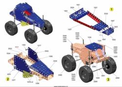 Merkur 1.1 Extreme Buggy auta 256 dílků KOVOVÁ (stavebnice)
