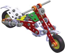 Merkur M 011 Motocykl 222 dílků KOVOVÁ (stavebnice)