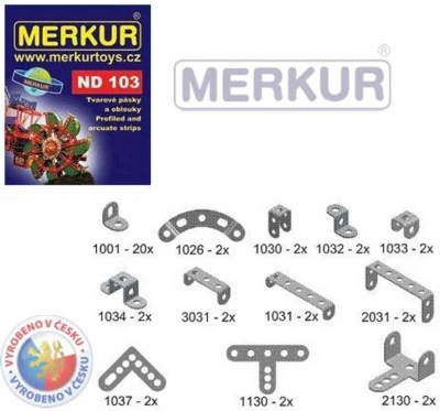 Merkur ND103 Pásky a oblúky náhradné diely pre stavebnice Merkur ND103 Pásky a oblúky náhradné diely pre stavebnice