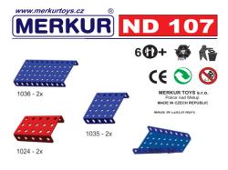 Merkur ND107 Desky zkosené a zahnuté náhradní díl set 8ks KOVOVÁ (stavebnice)