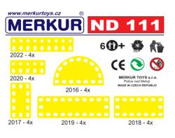 Merkur ND111 Desky malé plastové set 24ks náhradní díl KOVOVÁ (stavebnice)