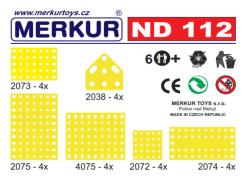 Merkur ND112 Desky velké plastové set 24ks KOVOVÁ (stavebnice)