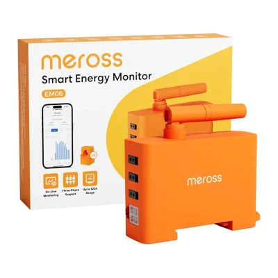 Meross EM06P-EU oranžový inteligentní monitor spotřeby energie s Wi-Fi