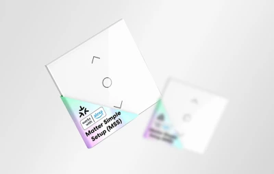 Meross MRS100MA(EU) bílý Wi-Fi Matter spínač pro rolety, balení 4 ks