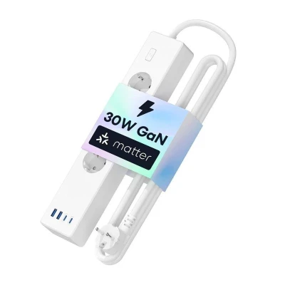 Meross MSP844(EU) chytrá rychlonabíjecí lišta, 4 zásuvky + 2x USB-A + 2x USB-C (Matter)