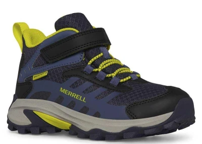 Merrell Moab Speed 2 Mid A/C WTRPF K navy/hiviz dětské kotníkové turistické boty