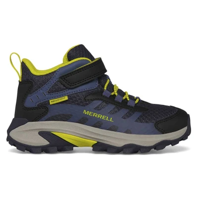 Merrell Moab Speed 2 Mid A/C WTRPF K navy/hiviz dětské kotníkové turistické boty