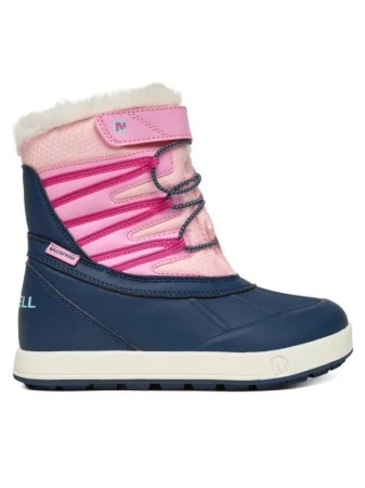 Merrell Snow Bank 5.0 WTRPF K navy/pink dětské zimní boty