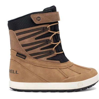 Merrell Snow Bank 5.0 WTRPF K wheat/black dětské zimní boty