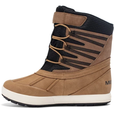 Merrell Snow Bank 5.0 WTRPF K wheat/black dětské zimní boty