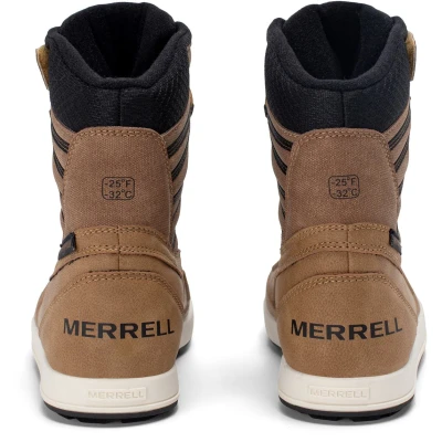 Merrell Snow Bank 5.0 WTRPF K wheat/black dětské zimní boty