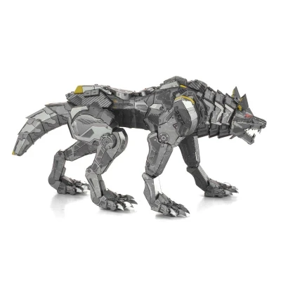 Metal Earth Luxusní ocelová stavebnice Kybernetický vlk
