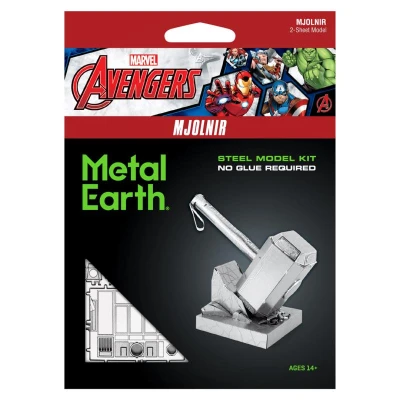 Metal Earth Luxusní ocelová stavebnice Marvel Avenger Thorovo kladivo Mjolnir