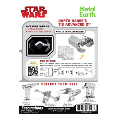 Metal Earth Luxusní ocelová stavebnice Star Wars DV Tie Fighter