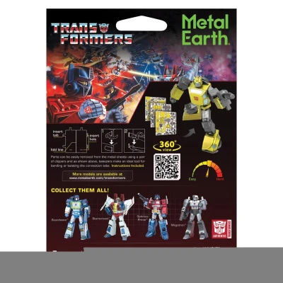Metal Earth Luxusní ocelová stavebnice Transformers Bumblebee, barevná