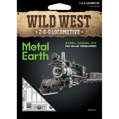 Metal Earth Luxusní ocelová stavebnice Wild West 2-6-0 Lokomotiva