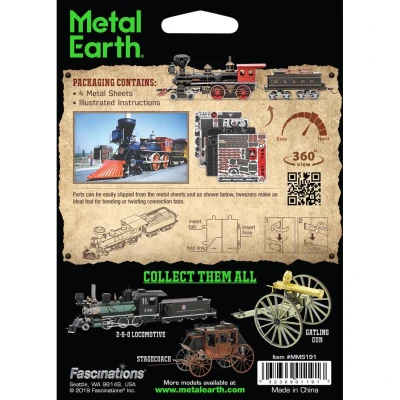 Metal Earth Luxusní ocelová stavebnice Wild West 4-4-0 Lokomotiva