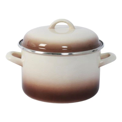 Metalac Hrnec + poklice pr.20cm 4l CAPUCCINO