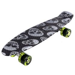 Meteor Flip Multi plastový skateboard lebky Meteor Flip Multi plastový skateboard lebky