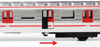 Metro MHD Praha kovové 16cm zpětný chod 1 vagon metra v krabici