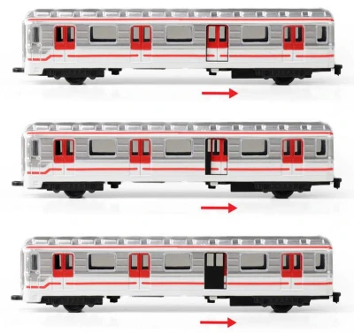 Metro MHD Praha kovové 16cm zpětný chod 1 vagon metra v krabici