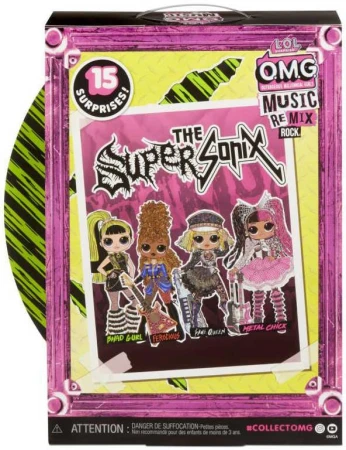 MGA L.O.L. Surprise! OMG ReMix Rock Velká ségra panenka Bhad Gurl 15 překvapení