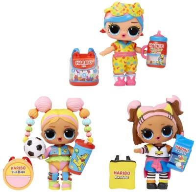 MGA L.O.L. Surprise! Panenka Loves Mini Sweets Haribo s překvapením 9 druhů v kouli