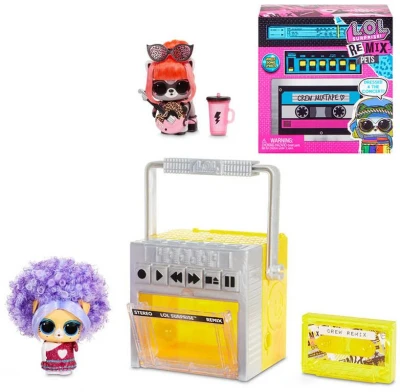 MGA L.O.L. Surprise ReMix Pets set kazeťák se zvířátkem na baterie Zvuk