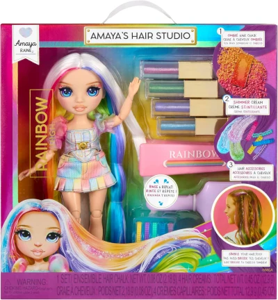 MGA RAINBOW HIGH Vlasové studio kadeřnický set panenka s doplňky