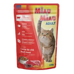 Miau Miau Cat hovězí, kapsa 100 g Miau Miau Cat hovězí, kapsa 100 g