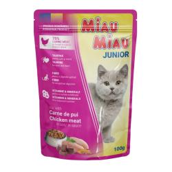 Miau Miau Cat Junior kuřecí, kapsa 100 g Miau Miau Cat Junior kuřecí, kapsa 100 g