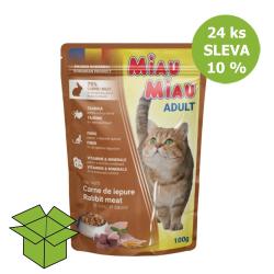 Miau Miau Cat králičí, kapsa 100 g (24 ks) %