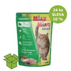 Miau Miau Cat krůtí, kapsa 100 g (24 ks) % Miau Miau Cat krůtí, kapsa 100 g (24 ks) %