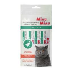 Miau Miau Creamy Snacks Cat kachní 15 g (4 pack) Miau Miau Creamy Snacks Cat kachní 15 g (4 pack)