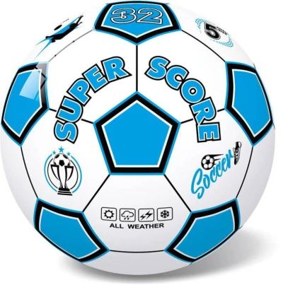 Míč fotbalový balon Super Score vel. 5 kopačák s potiskem 5 barev